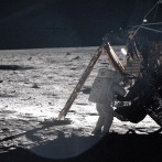 Only photograph of Neil Armstrong on the moon
